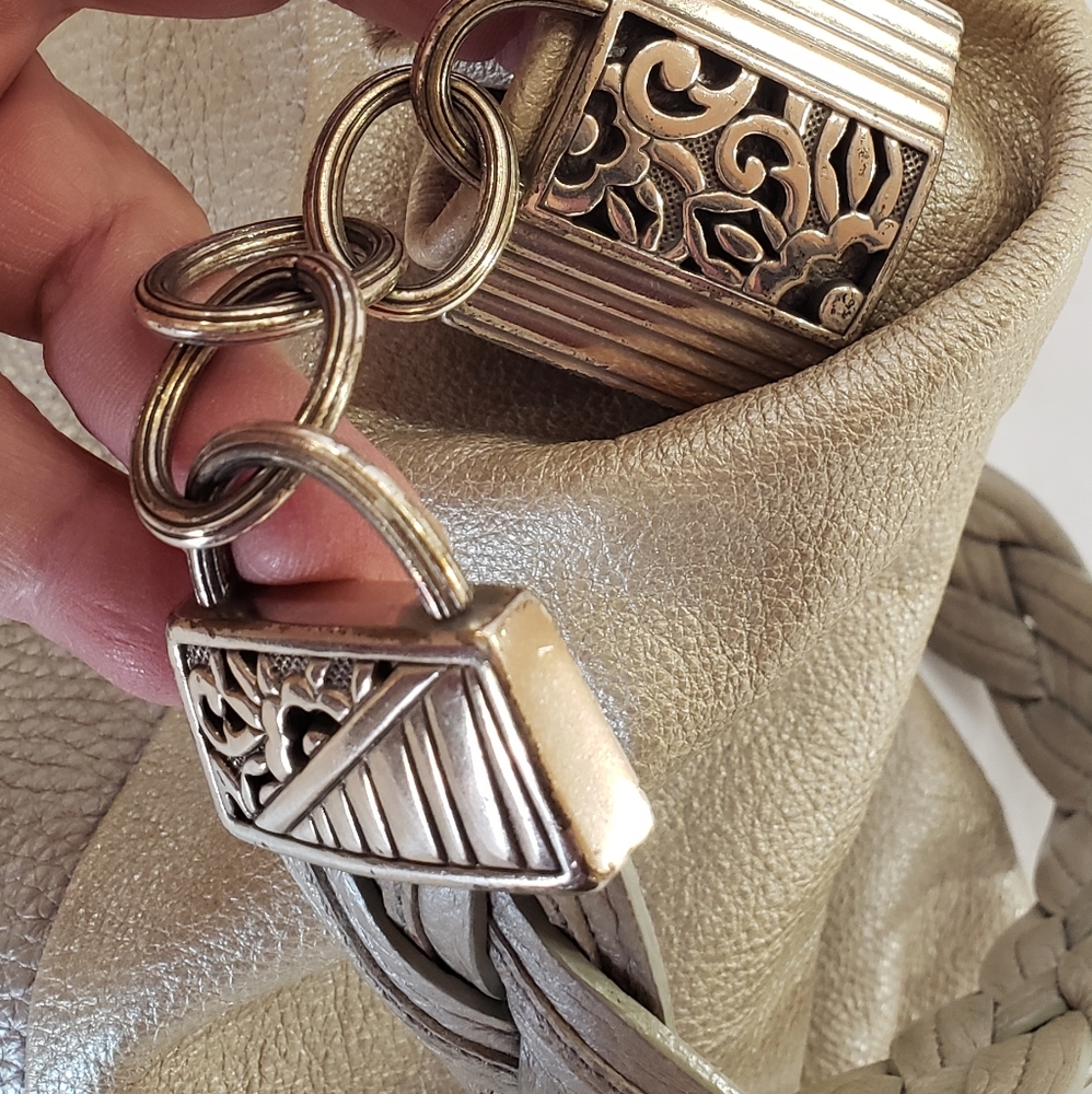 Brighton Beautiful Silver Pearlized Purse - Picture 3 of 5